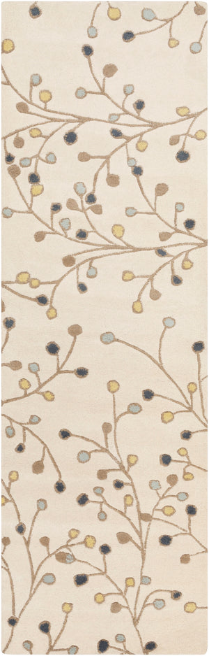 Athena ATH-5116 Cottage Wool Rug ATH5116-312 Khaki, Lime, Navy, Camel, Denim 100% Wool 3' x 12'