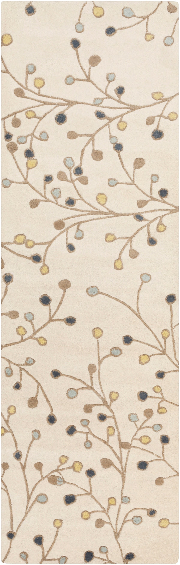 Athena ATH-5116 Cottage Wool Rug ATH5116-312 Khaki, Lime, Navy, Camel, Denim 100% Wool 3' x 12'