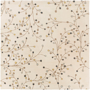 Athena ATH-5116 Cottage Wool Rug ATH5116-99SQ Khaki, Lime, Navy, Camel, Denim 100% Wool 9'9" Square