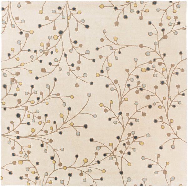 Athena ATH-5116 Cottage Wool Rug ATH5116-99SQ Khaki, Lime, Navy, Camel, Denim 100% Wool 9'9" Square