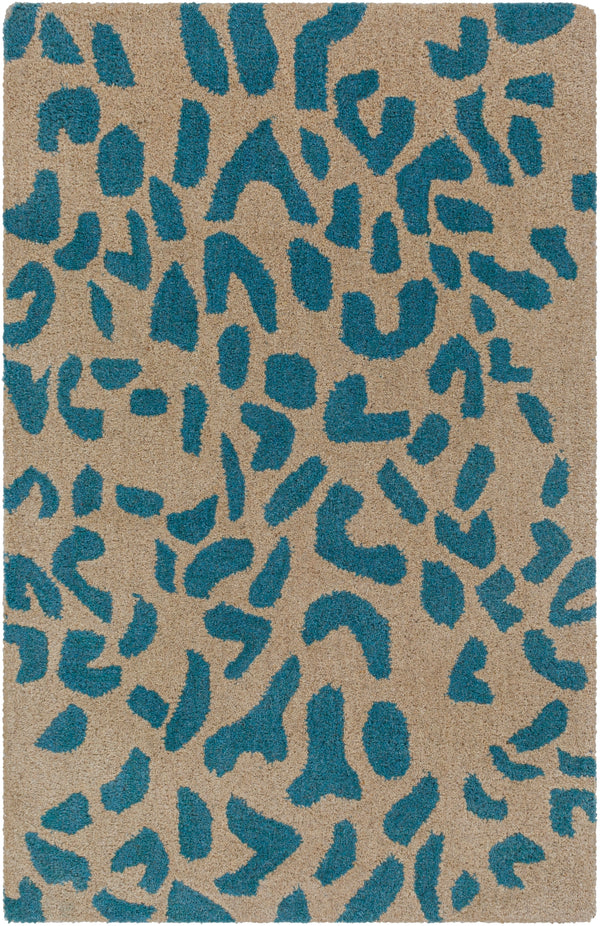 Athena ATH-5120 Modern Wool Rug ATH5120-912 Dark Green, Camel 100% Wool 9' x 12'