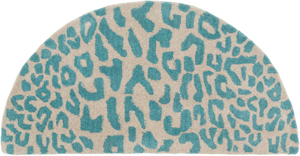 Athena ATH-5120 Modern Wool Rug ATH5120-24HM Dark Green, Camel 100% Wool 2' x 4' Hearth