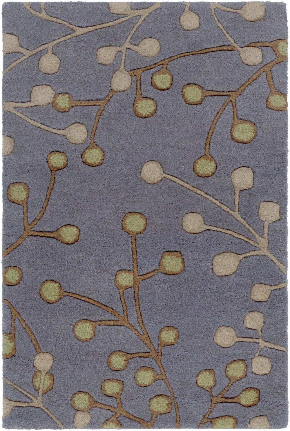 Athena ATH-5125 Cottage Wool Rug ATH5125-912 Navy, Dark Brown, Tan, Beige, Grass Green 100% Wool 9' x 12'