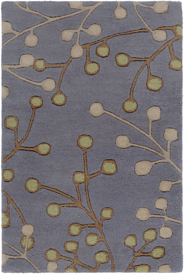 Athena ATH-5125 Cottage Wool Rug ATH5125-912 Navy, Dark Brown, Tan, Beige, Grass Green 100% Wool 9' x 12'