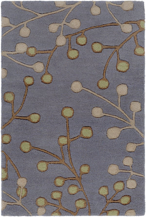 Athena ATH-5125 Cottage Wool Rug ATH5125-912 Navy, Dark Brown, Tan, Beige, Grass Green 100% Wool 9' x 12'