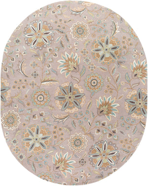 Athena ATH-5127 Cottage Wool Rug ATH5127-810OV Sky Blue, Camel, Tan, Dark Green, Sage, Beige, Taupe 100% Wool 8' x 10' Oval