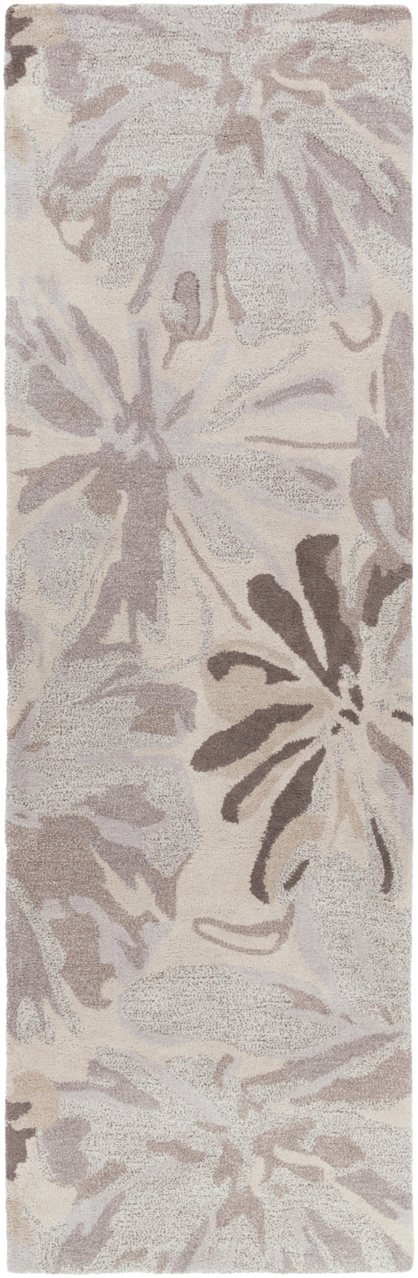 Athena ATH-5135 Modern Wool Rug ATH5135-312 Taupe, Light Gray, Charcoal, Camel 100% Wool 3' x 12'