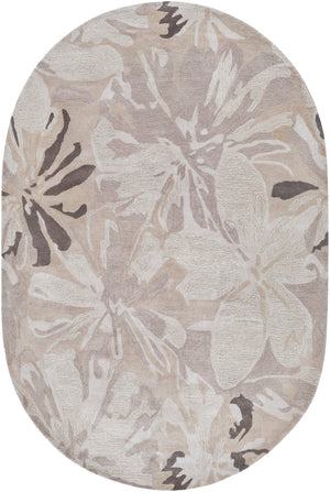 Athena ATH-5135 Modern Wool Rug ATH5135-69OV Taupe, Light Gray, Charcoal, Camel 100% Wool 6' x 9' Oval