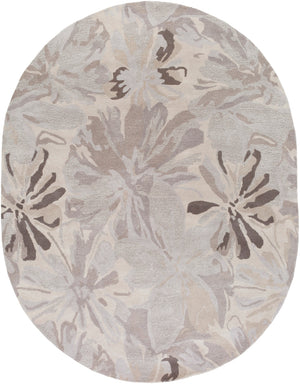 Athena ATH-5135 Modern Wool Rug ATH5135-810OV Taupe, Light Gray, Charcoal, Camel 100% Wool 8' x 10' Oval