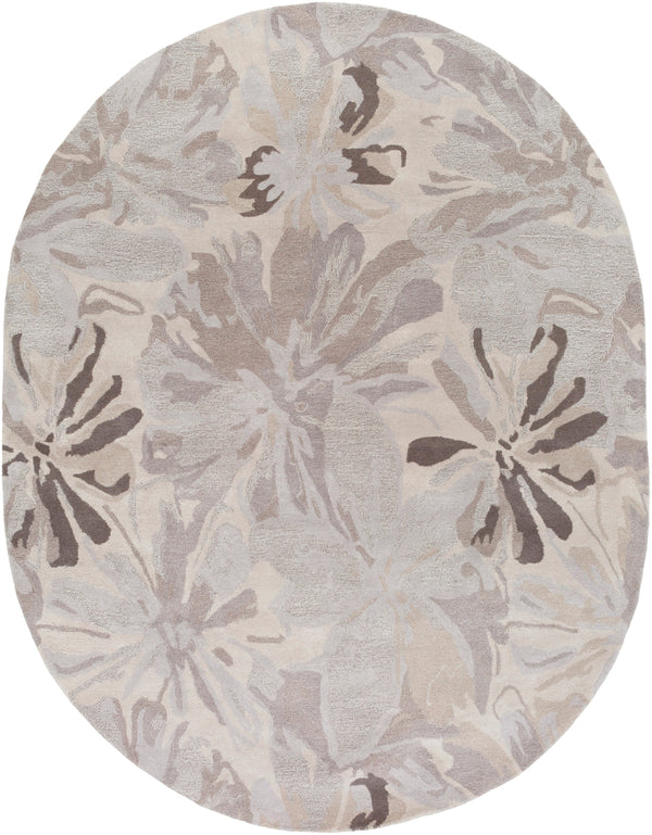 Athena ATH-5135 Modern Wool Rug ATH5135-810OV Taupe, Light Gray, Charcoal, Camel 100% Wool 8' x 10' Oval