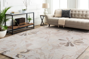 Athena ATH-5135 Modern Wool Rug ATH5135-99SQ Taupe, Light Gray, Charcoal, Camel 100% Wool 9'9" Square