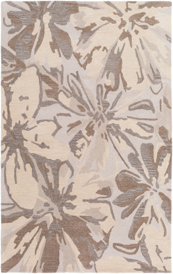 Athena ATH-5148 Modern Wool Rug ATH5148-912 Light Gray, Khaki, Dark Brown, Beige 100% Wool 9' x 12'