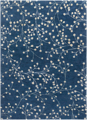 Athena ATH-5156 Cottage Wool Rug ATH5156-811 Navy, Khaki, Sage, Seafoam 100% Wool 8' x 11'