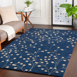 Athena ATH-5156 Cottage Wool Rug ATH5156-912 Navy, Khaki, Sage, Seafoam 100% Wool 9' x 12'