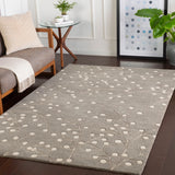 Athena ATH-5157 Cottage Wool Rug ATH5157-912 Medium Gray, Light Gray, Beige 100% Wool 9' x 12'