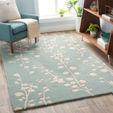 Athena ATH-5158 Cottage Wool Rug ATH5158-912 Mint, Ivory 100% Wool 9' x 12'