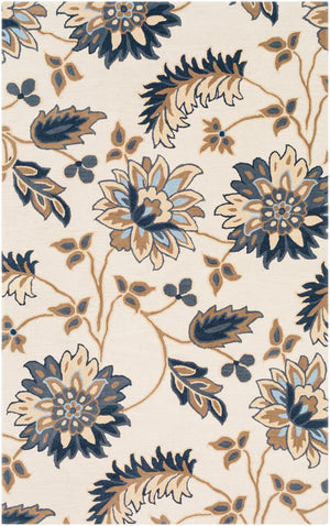 Athena ATH-5161 Cottage Wool Rug ATH5161-912 Navy, Camel, Beige, Sky Blue 100% Wool 9' x 12'