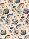 Athena ATH-5161 Cottage Wool Rug ATH5161-811 Navy, Camel, Beige, Sky Blue 100% Wool 8' x 11'