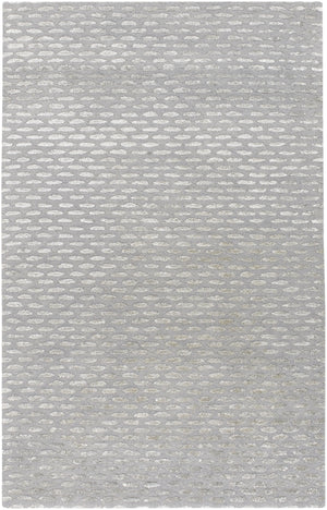 Atlantis ATL-6001 Modern Viscose, Wool Rug ATL6001-58 Medium Gray, Taupe 50% Viscose, 50% Wool 5' x 8'