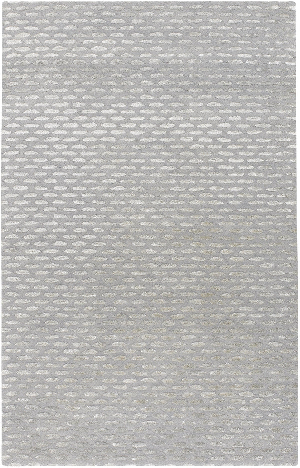 Atlantis ATL-6001 Modern Viscose, Wool Rug ATL6001-58 Medium Gray, Taupe 50% Viscose, 50% Wool 5' x 8'