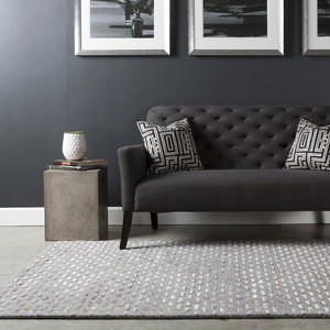 Atlantis ATL-6001 Modern Viscose, Wool Rug ATL6001-913 Medium Gray, Taupe 50% Viscose, 50% Wool 9' x 13'