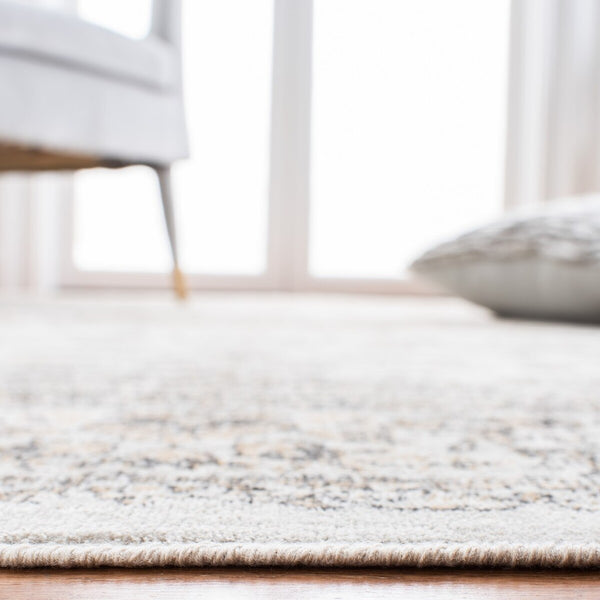 Atlas 965 Transitional Power Loomed 100% Viscose Rug Beige / Grey