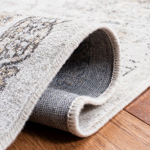 Atlas 965 Transitional Power Loomed 100% Viscose Rug Beige / Grey