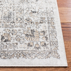 Atlas 965 Transitional Power Loomed 100% Viscose Rug Beige / Grey