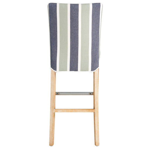 Milton Fabric Bar Stool Hurley Stripe Blue