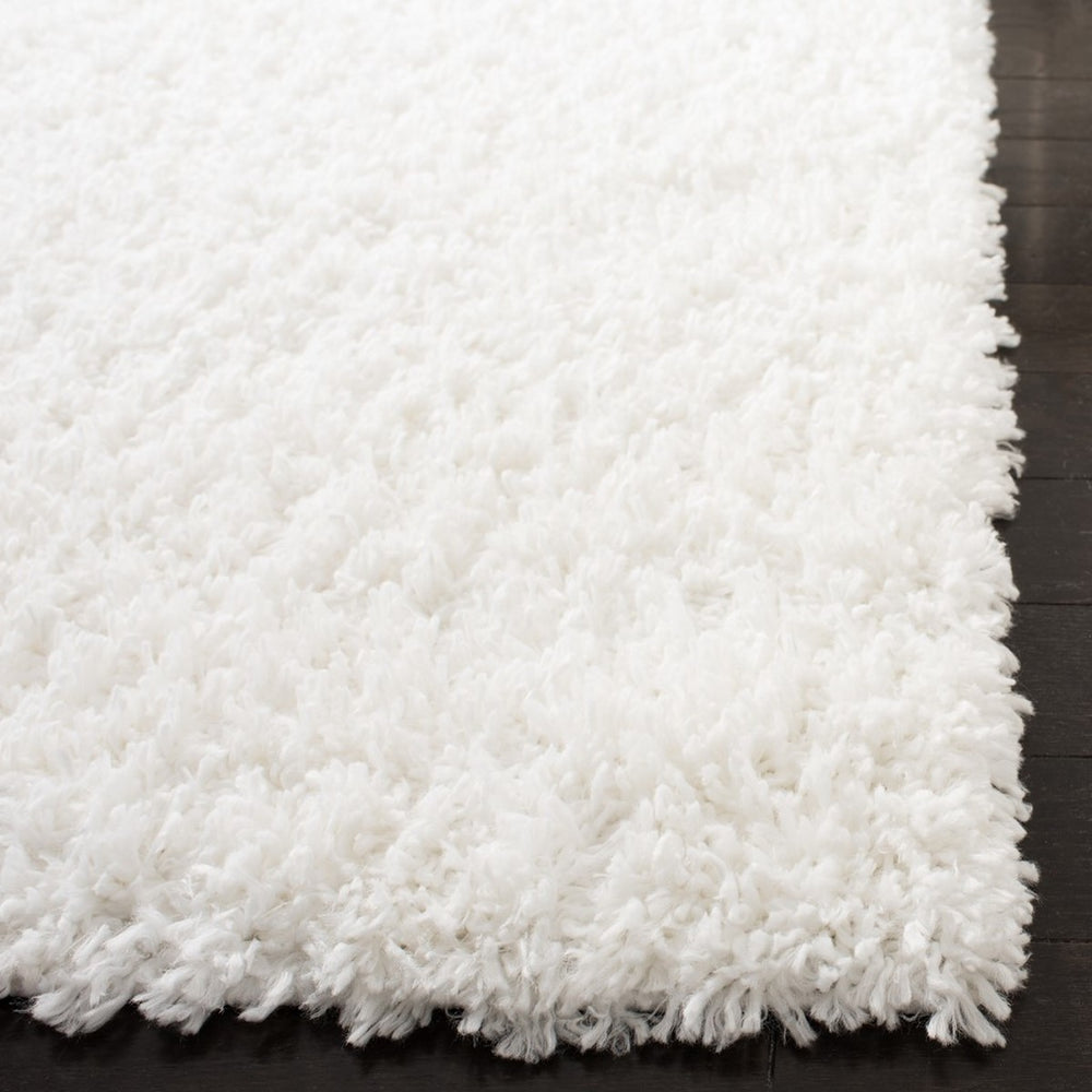 August Shag 200  Shag/Flokati Power Loomed Polypropylene Rug White