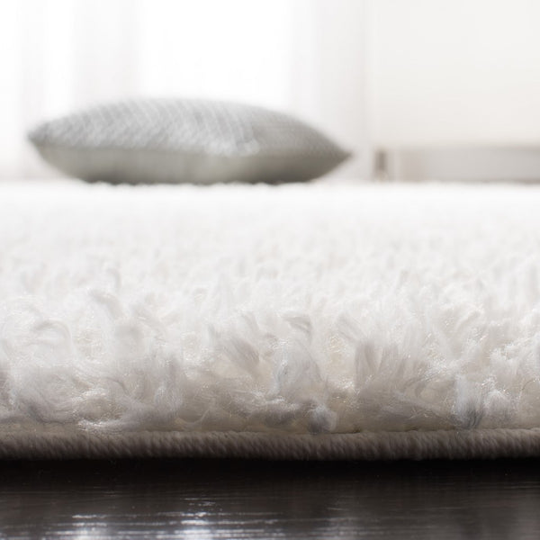 August Shag 200  Shag/Flokati Power Loomed Polypropylene Rug White