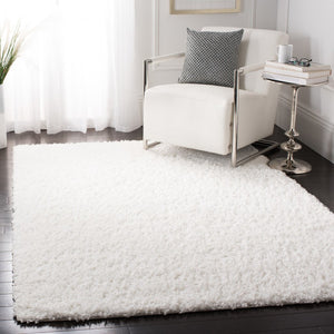 August Shag 200  Shag/Flokati Power Loomed Polypropylene Rug White