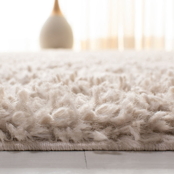 August Shag 200  Shag/Flokati Power Loomed Polypropylene Rug Beige