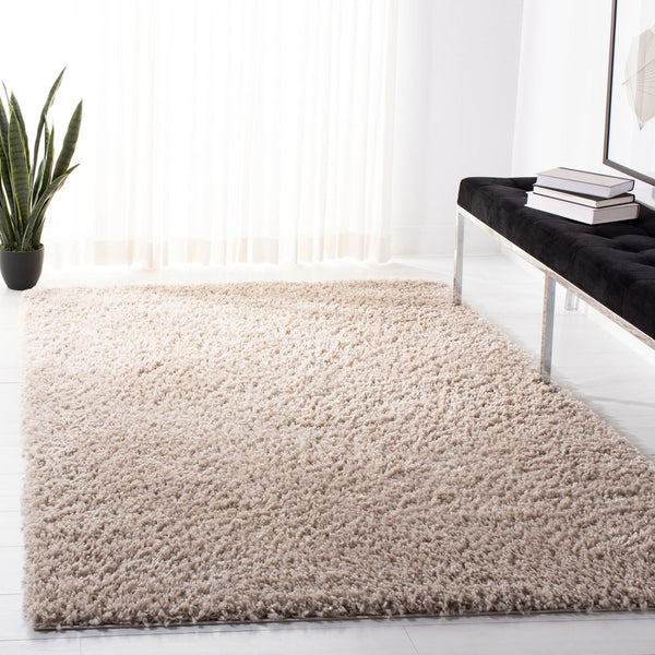 August Shag 200  Shag/Flokati Power Loomed Polypropylene Rug Beige