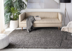 August Shag 200  Shag/Flokati Power Loomed Polypropylene Rug Grey