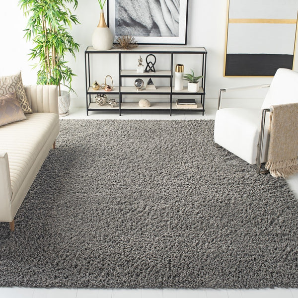 August Shag 200  Shag/Flokati Power Loomed Polypropylene Rug Grey