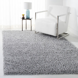 August Shag 200  Shag/Flokati Power Loomed Polypropylene Rug Silver