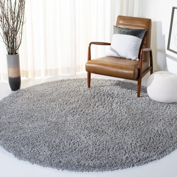 August Shag 200  Shag/Flokati Power Loomed Polypropylene Rug Silver