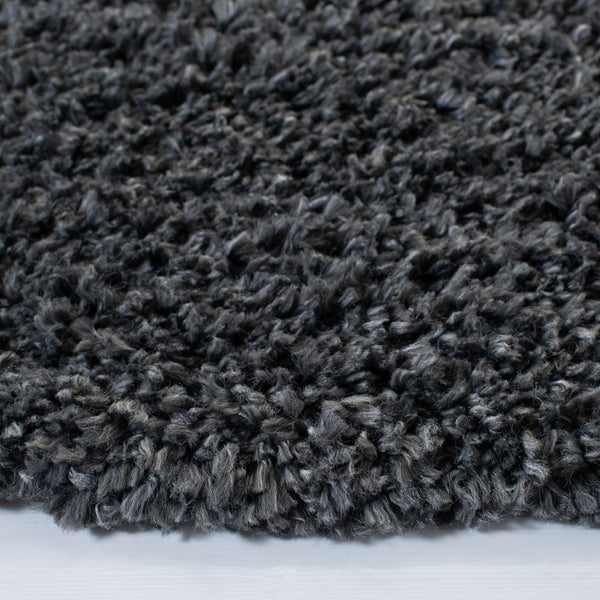 August Shag 200  Shag/Flokati Power Loomed Polypropylene Rug Charcoal