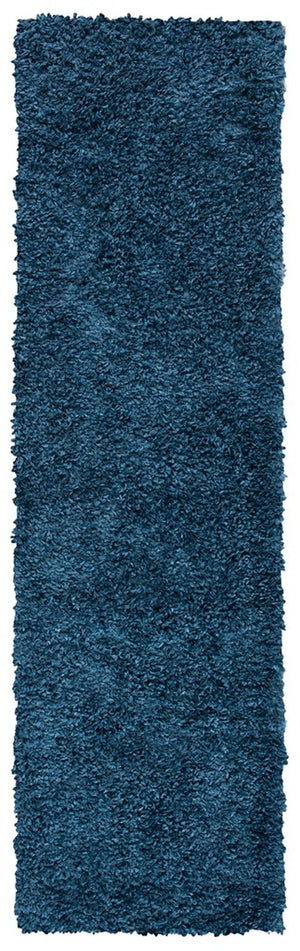August Shag 200  Shag/Flokati Power Loomed Polypropylene Rug Navy