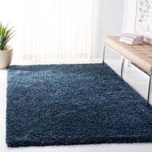 August Shag 200  Shag/Flokati Power Loomed Polypropylene Rug Navy