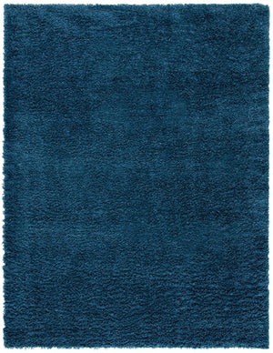 August Shag 200  Shag/Flokati Power Loomed Polypropylene Rug Navy