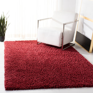 August Shag 200  Shag/Flokati Power Loomed Polypropylene Rug Red