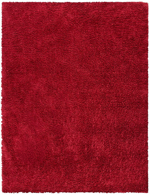 August Shag 200  Shag/Flokati Power Loomed Polypropylene Rug Red