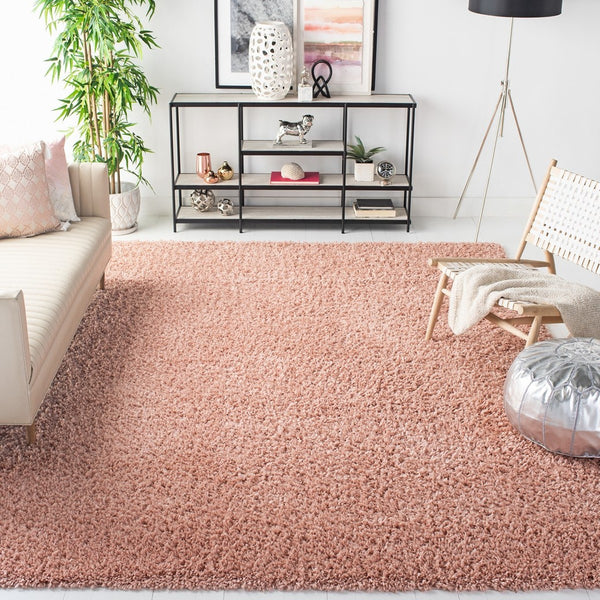 August Shag 200  Shag/Flokati Power Loomed Polypropylene Rug Rose