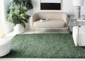 August Shag 200  Shag/Flokati Power Loomed Polypropylene Rug Green