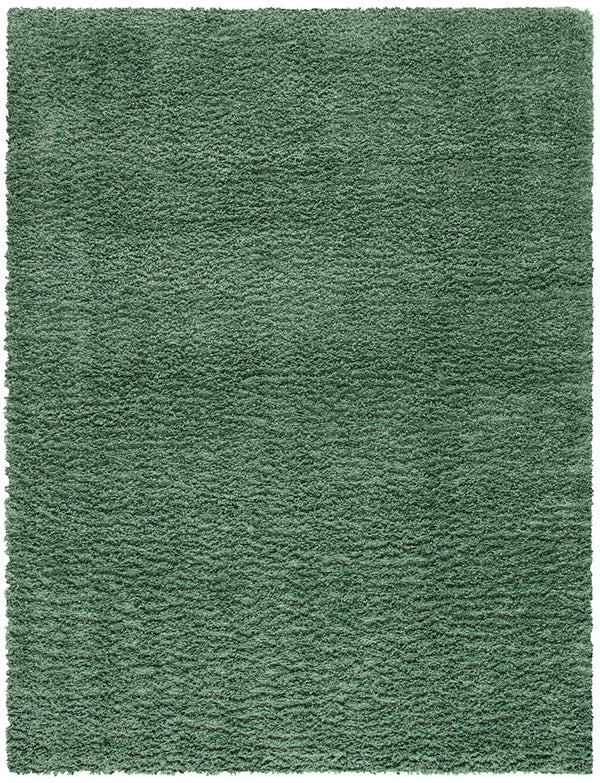 August Shag 200  Shag/Flokati Power Loomed Polypropylene Rug Green