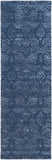 Avignon AVI-2003 Traditional NZ Wool, Viscose Rug AVI2003-268 Navy, Light Gray, Dark Blue 50% NZ Wool, 50% Viscose 2'6" x 8'
