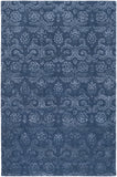 Avignon AVI-2003 Traditional NZ Wool, Viscose Rug AVI2003-913 Navy, Light Gray, Dark Blue 50% NZ Wool, 50% Viscose 9' x 13'