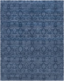 Avignon AVI-2003 Traditional NZ Wool, Viscose Rug AVI2003-810 Navy, Light Gray, Dark Blue 50% NZ Wool, 50% Viscose 8' x 10'